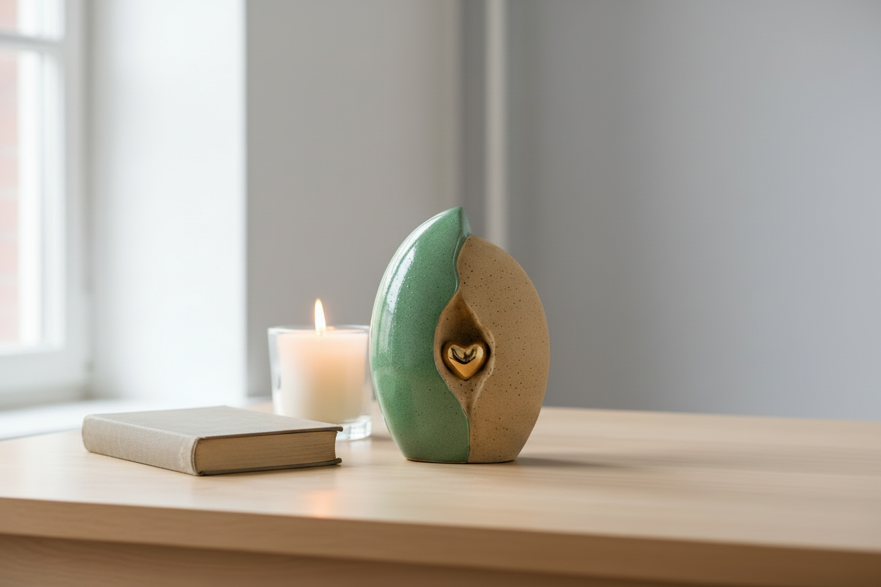 Keramische urn van hoogwaardige klei