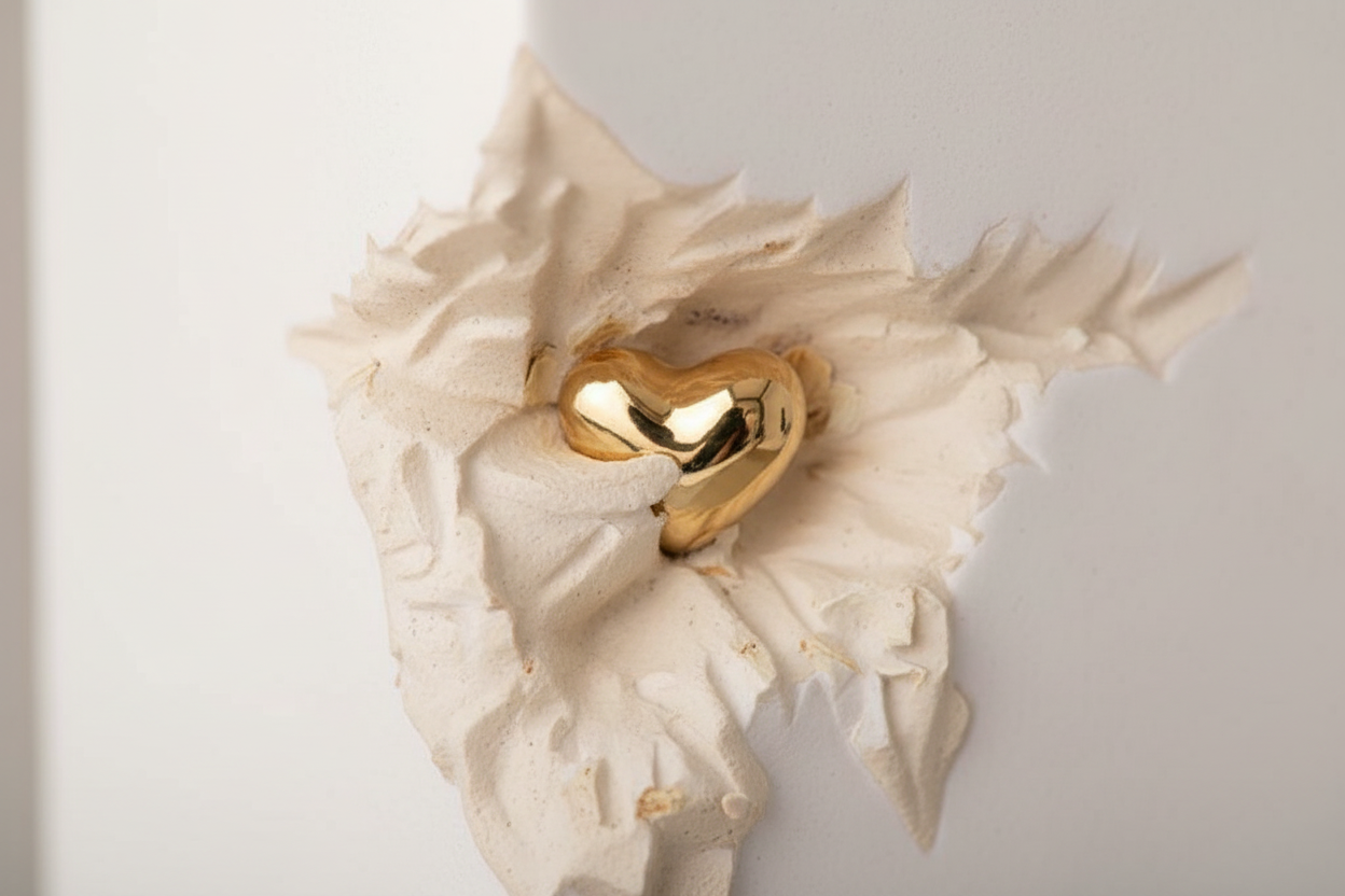 Keramische medium urn met kleurrijk design