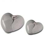 Keramische mini urn hartvorm met kleurrijke afwerking