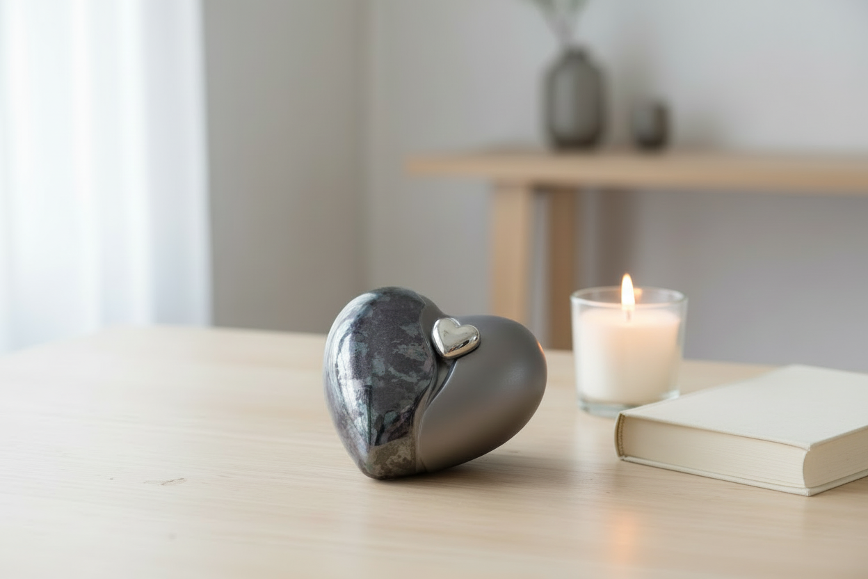 Keramische urn met magnetisch afneembaar hart