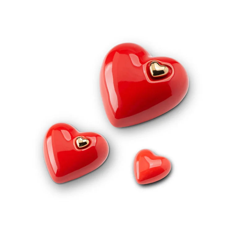 Keramische mini urn met kleurrijk motief en glanzende afwerking