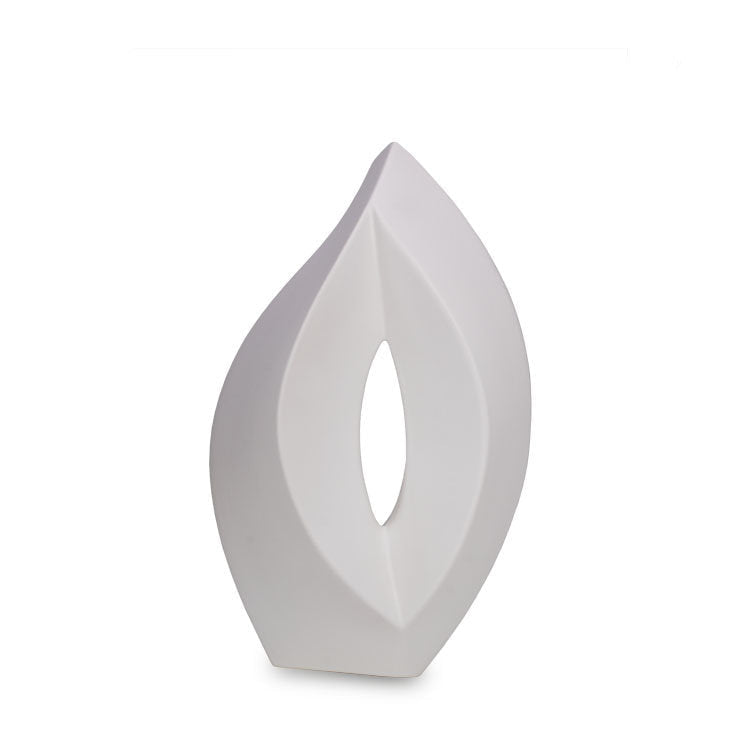 Keramische urn Venezia wit met mat design en elegant motief