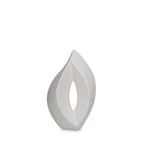 Keramische medium urn Venezia wit met mat design en elegant motief