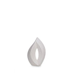 Keramische mini urn Venezia wit met mat design en elegant motief
