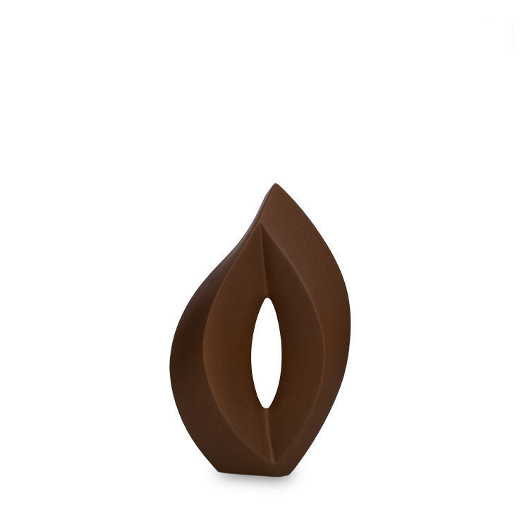 Keramische medium urn Venezia zwartblauw met elegant design en kleurrijk motief