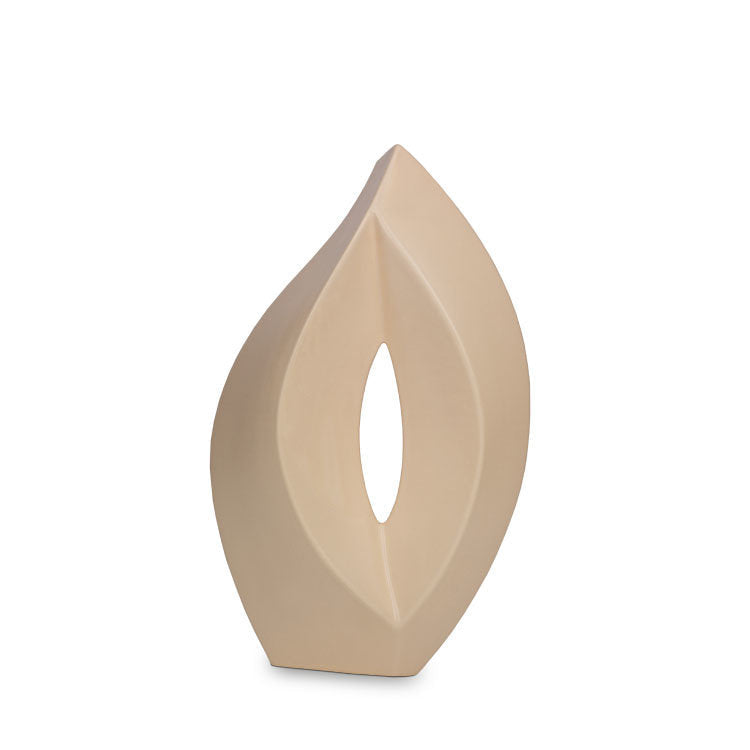 Keramische urn Venezia crème mat met elegant en tijdloos design