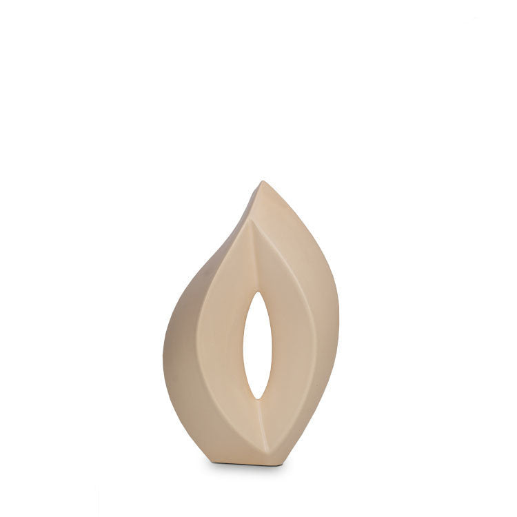 Keramische medium urn Venezia crème mat – Elegant en tijdloos design