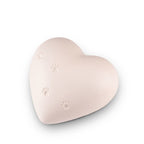 Dieren urn keramiek wit hartvorm groot model