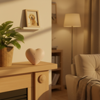 Dieren urn keramiek wit hartvorm groot model