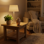 Kleine glazen dierenurn van Boheems kristal handgemaakt glanzend cappuccino