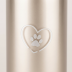 Glazen dierenurn cappuccino medium handgeblazen