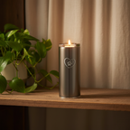 Glazen dierenurn antracietgrijs medium handgeblazen