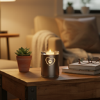 Glazen dierenurn antracietgrijs klein handgeblazen