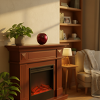 Glazen dierenurn medium bordeaux rood handgeblazen