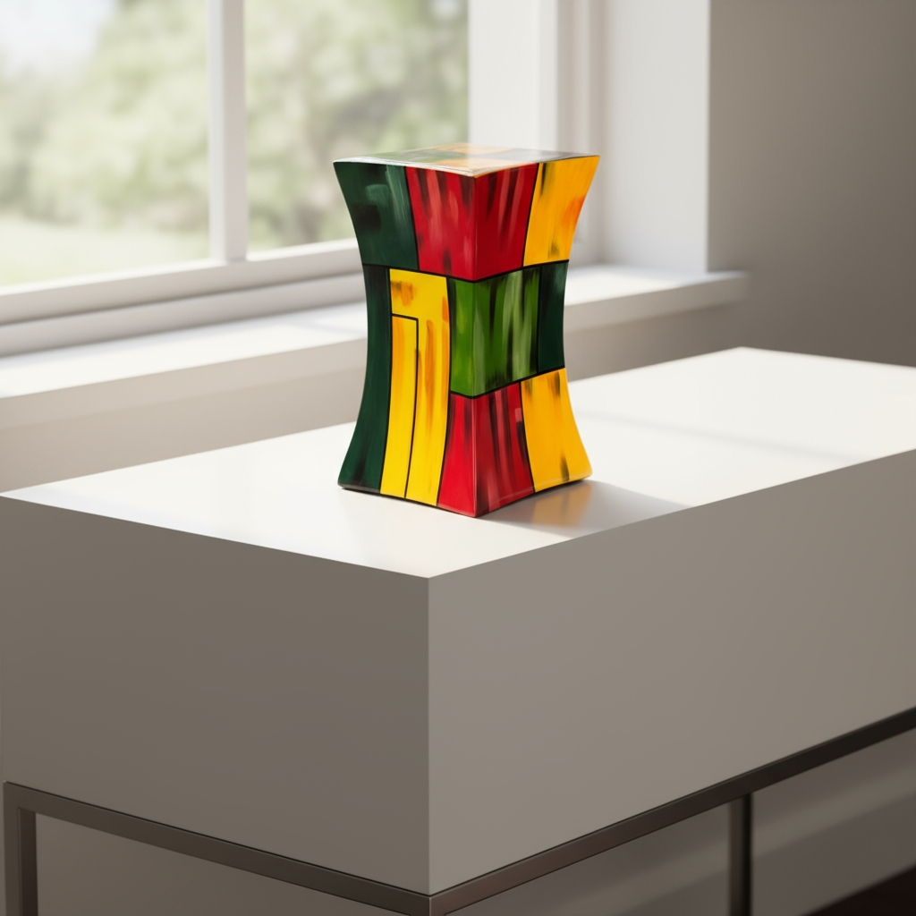 Glasfiber Medium Urn Diabolo in Moderne Kleuren met Verfijnde Afwerking