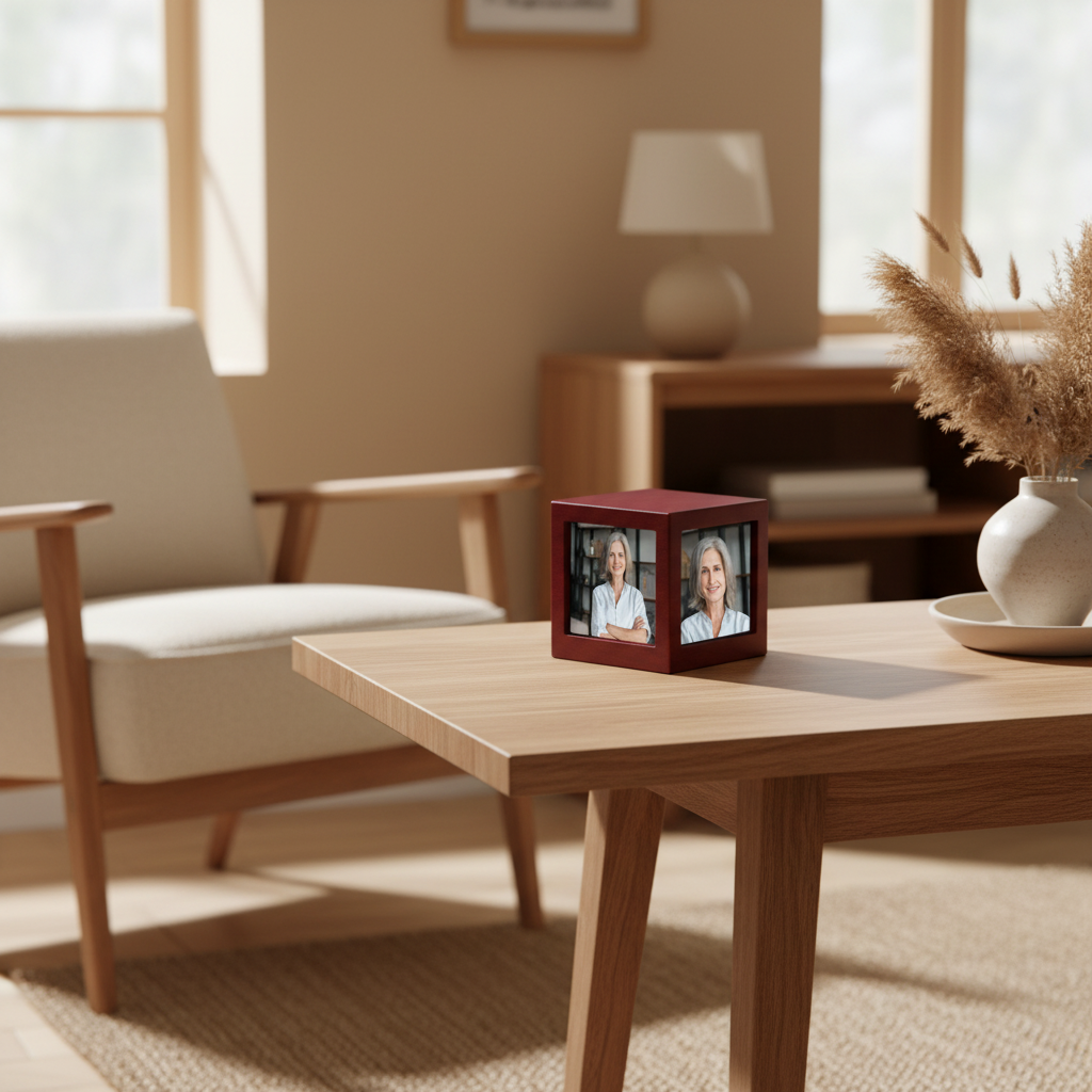 MDF medium urn hout modern handgemaakt persoonlijk eenvoudig te vullen