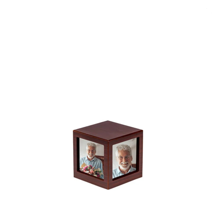 MDF Hout Naturel Mini Urn met Fotokader