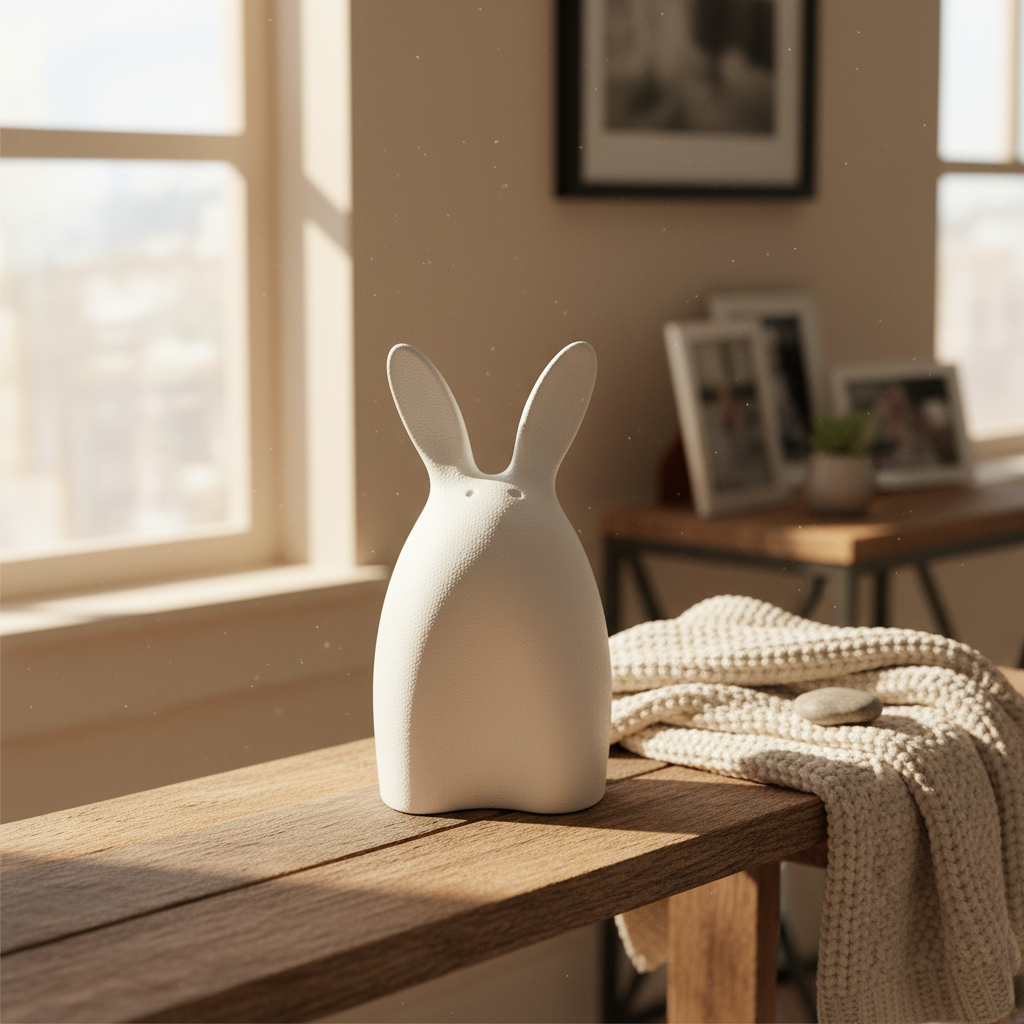 Porseleinen dierenurn wit konijn passende herinnering overleden huisdier