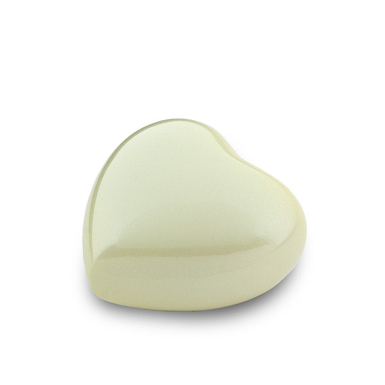 Metalen keepsake urn hartvormig Satori met parelmoer glans