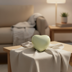 Metalen keepsake urn hartvormig Satori met parelmoer glans