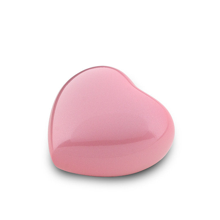 Metalen keepsake urn hartvormig Satori met roze parelmoer
