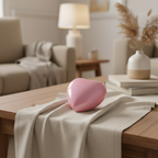 Metalen keepsake urn hartvormig Satori met roze parelmoer