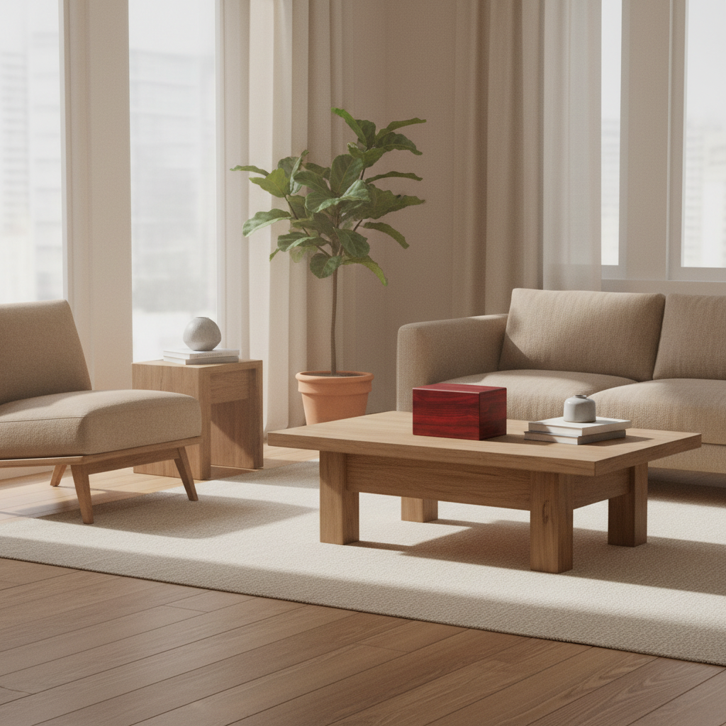 MDF urn hout modern handgemaakt eenvoudig te vullen