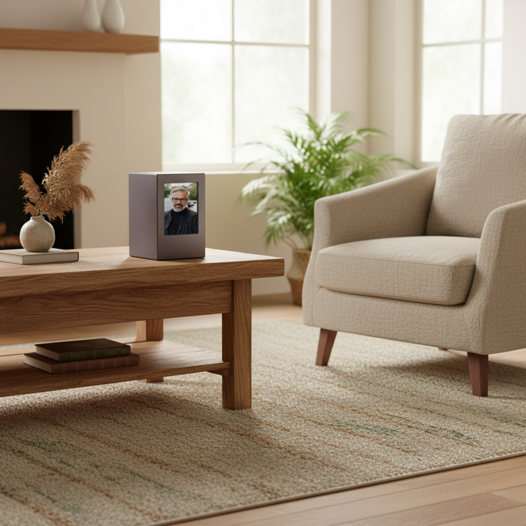 MDF urn hout modern handgemaakt persoonlijk eenvoudig te vullen