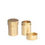 MDF Hout Naturel Mini Urn met Fotolijstje en Messing Ashouder