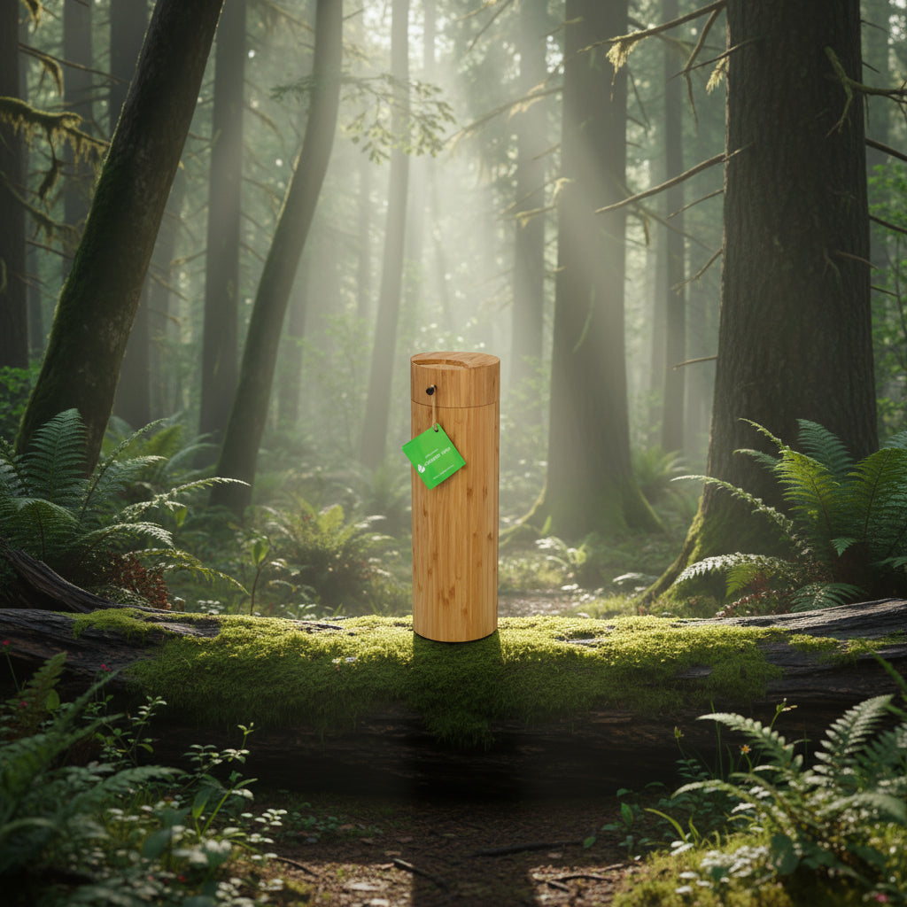 Bamboe verstrooi urn natuurlijk duurzaam met uniek sluitmechanisme