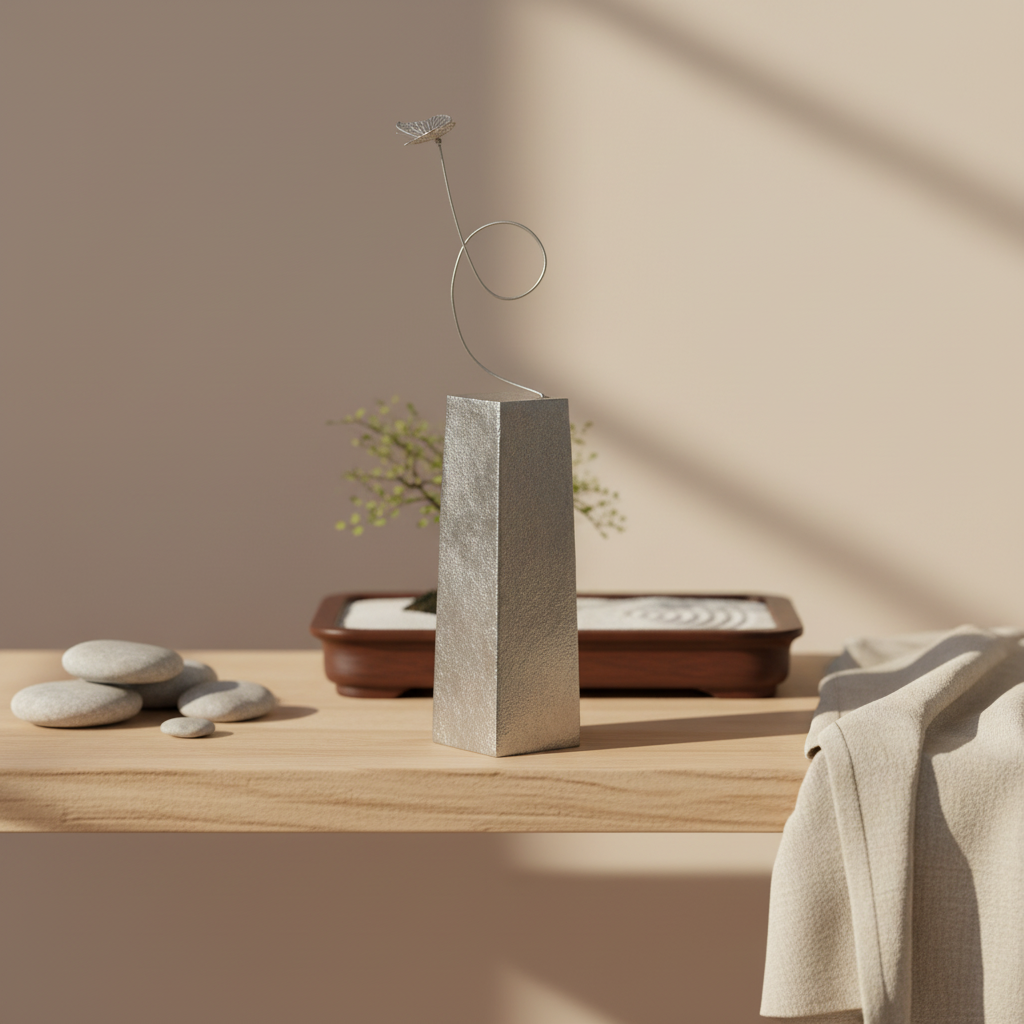 Tinnen asbeeld zilver vlinder je ziel blijft bij mij liefdevol symbool