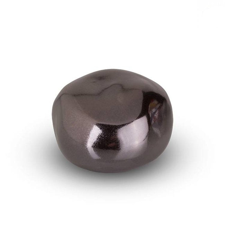 Keramisch knuffelkeitje Steel Grey handgemaakt uniek formaat