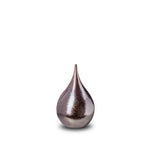 Keramische keepsake urn teardrop vorm wit met glazuur