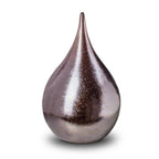 Keramische urn teardrop vorm wit met glazuur