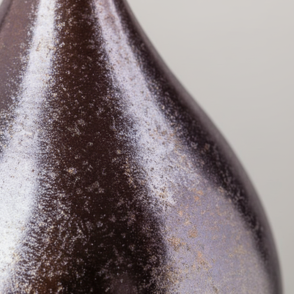 Keramische urn teardrop vorm wit met glazuur