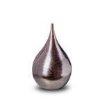 Keramische medium urn teardrop vorm wit met glazuur